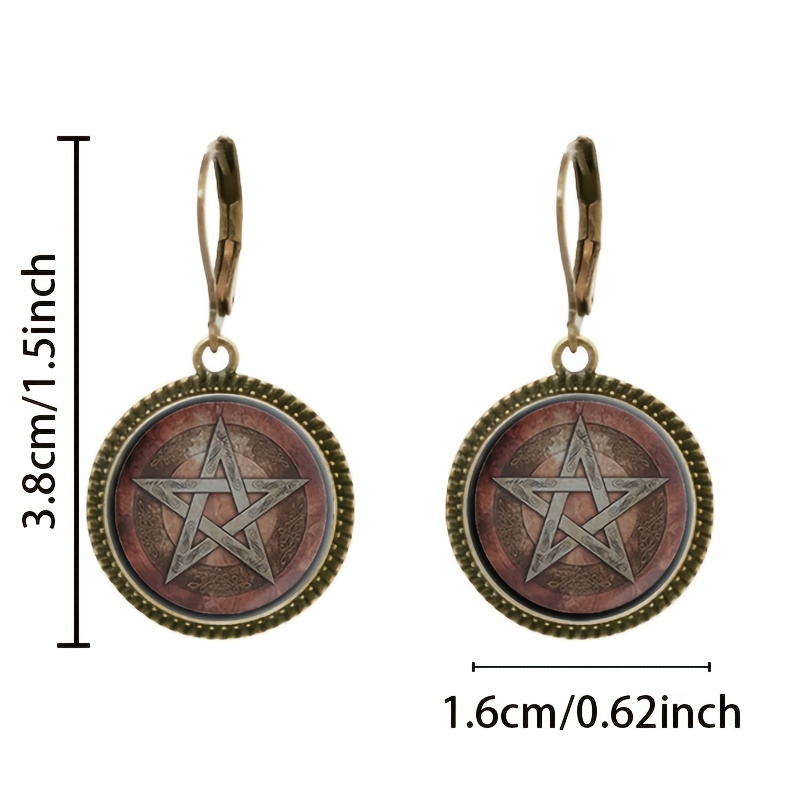 2pcs Set of Classic Pendant Earrings with Ear Hooks, Floral Design
